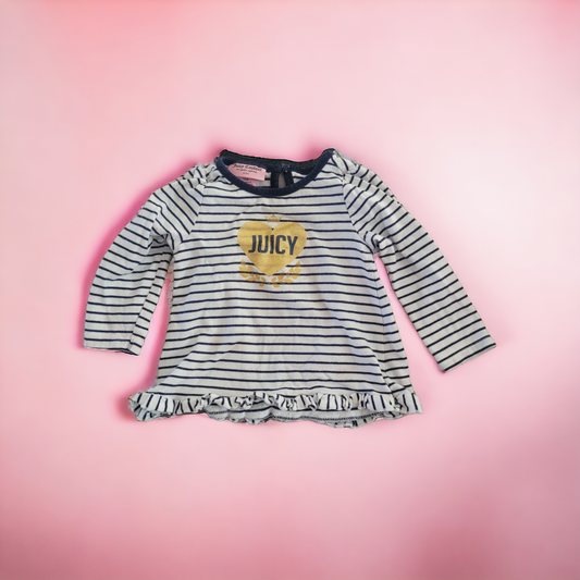 Juicy Couture Girls Toddler long-sleeved shirt, size 12 months