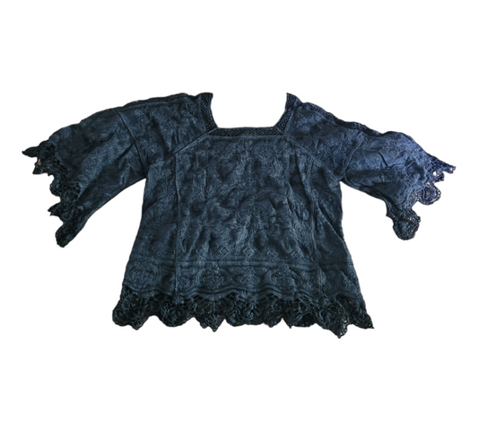 Women's shirt, dark blue. Size unknown, believed to be medium