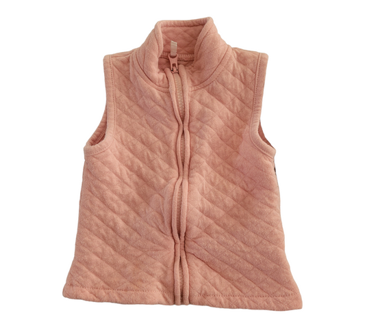 Chickpea Girls Toddler Vest, pink, size 12 M