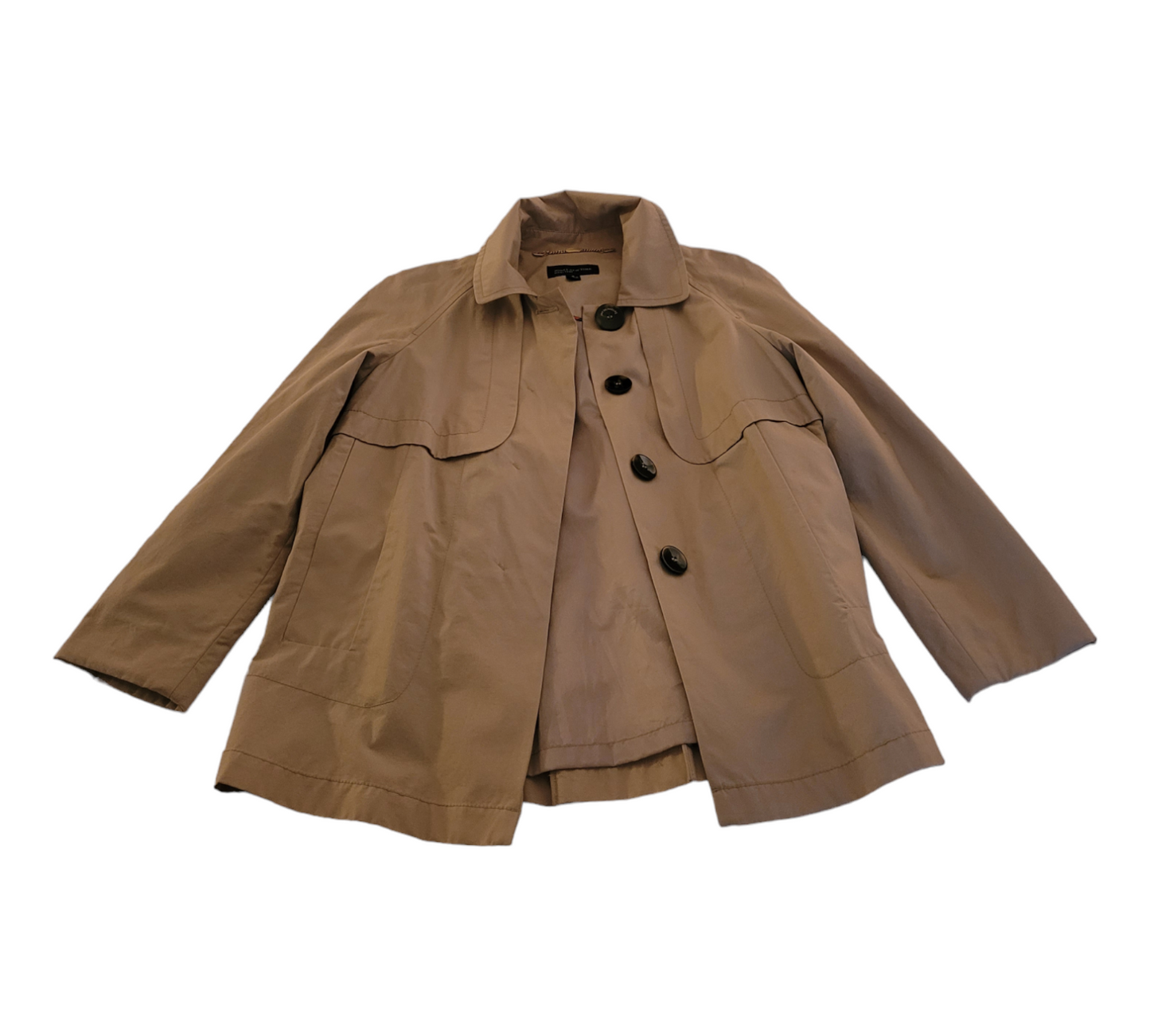 Jones New York Signature Womens Jacket, tan, size medium, water repellent