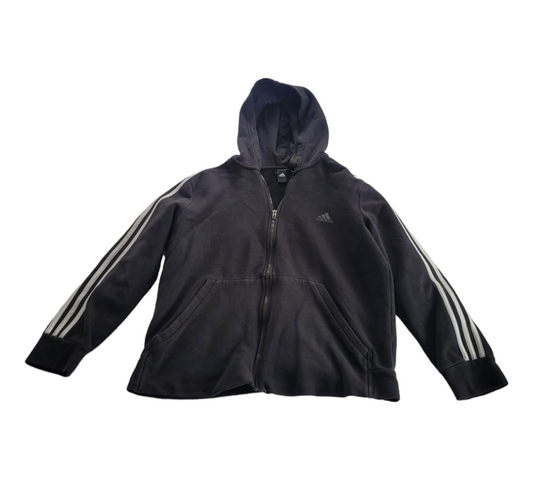 Adidas women's black zip up hoodie, size XL
