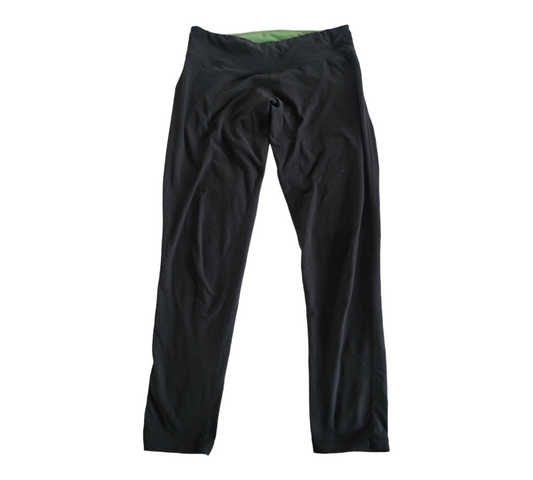 Adidas women's Leggings/yoga pants, black with mint inlay, size medium